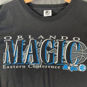 VINTAGE ORLANDO MAGIC T-SHIRT MEN'S LARGE STARTER EASTERN CONFERENCE USA MADE